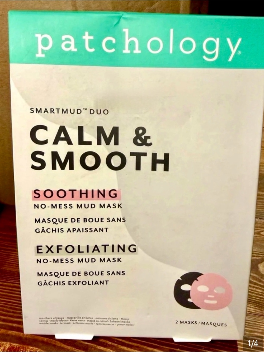 NWT- Patchology Calm & Smooth Soothing + Exfoliating Mud Mask Duo Kit